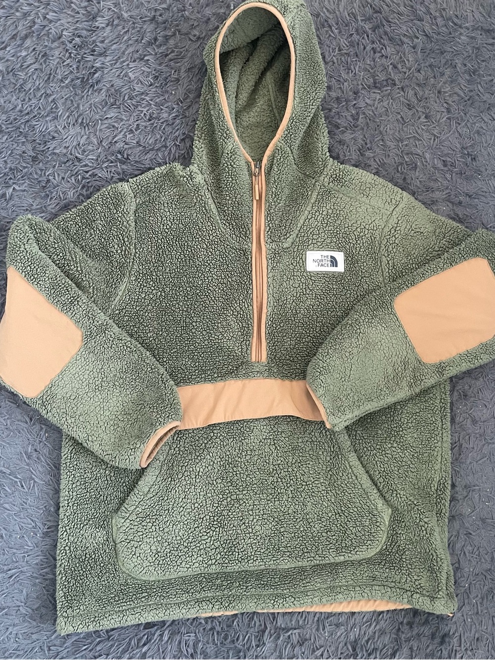 Men Size XL The North Face Campshire 1/4 Zip Jacket Hoodie Fleece
